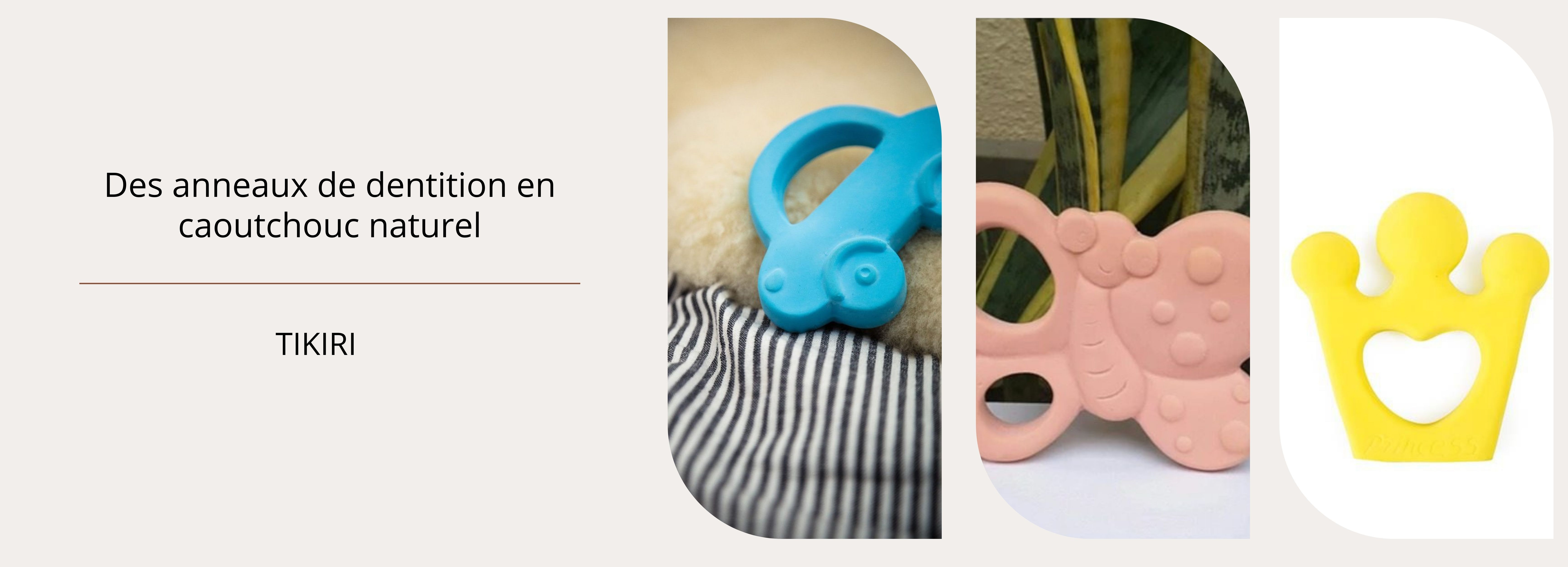 Des anneaux de dentition en caoutchouc naturel